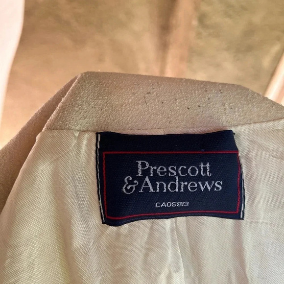 Prescott & Andrew’s vintage 100% silk  cream blazer / jacket - Picture 8 of 9
